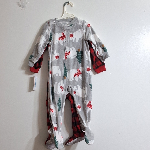NWT Carter's Just One You Toddle Boys 2 Piece Fleece Footed Pajamas 2T - Picture 3 of 6